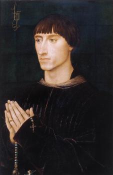 羅吉爾 凡 德 韋登 Portrait Diptych of Philippe de Croy-right wing